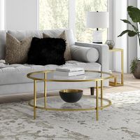 Camden&Wells - Laurita Coffee Table - Brass - Large Front