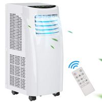 Costway Portable Air Conditioner Cools up to 230 sq.ft 5500 BTU (8000BTU ASHRAE) Dehumidifier - W... - Large Front