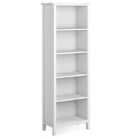 Simpli Home - Artisan 5 Shelf Bookcase - White - Large Front