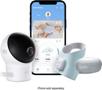 eufy - S340 Smart Sock WiFi Baby Monitor with Receiver, Pan & Tilt 2K Camera, and Customizable We... - Large Front