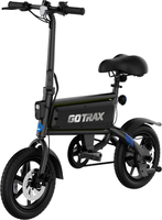 GoTrax - Z4 SWIFT Foldable eBike w/ 25mi Max Operating Range and 15.5mph Max Speed - Black - Large Front