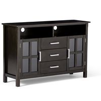 Simpli Home - Kitchener SOLID WOOD Tall TV Media Stand in Hickory Brown For TVs up to 60 inches -... - Large Front