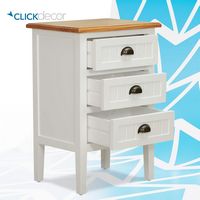 Click Decor - Martin 3-Drawer Storage Cabinet - White - Large Front