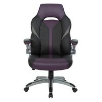 OSP Home Furnishings - Orion Gaming Chair - Purple/Black - Large Front