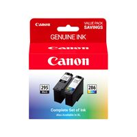 Canon - PG-295/CL-286 Standard Yield Ink Cartridges (2-Pack) - Black/Tri-color - Large Front