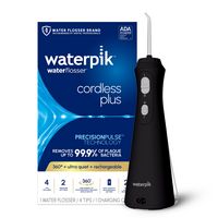 Waterpik - Cordless Plus Water Flosser - Black - Large Front