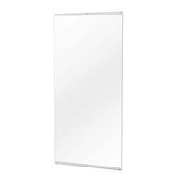 LOVMOR - Polished 36 in. W x 72 in. Modern Rectangular Tempered Glass Wall Mirror - silver - Large Front