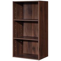 Costway - 3 Open Shelf Bookcase Modern Multi-functional Storage Display Cabinet - Walnut - Large Front