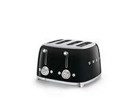 SMEG - TSF03 4-Slice Wide-Slot Toaster - Black - Large Front