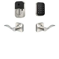 Yale - Assure Lock 2 Touch Key-Free Keypad with Wi-Fi and Norwood Lever - Satin Nickel - Large Front