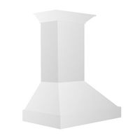 ZLINE - 36 inches - Convertible & Recirculating - Wall Range Hood - Bright White - Large Front