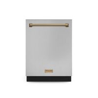Gordon Ramsay Series by THOR Kitchen 24 Inch Dishwasher with Bronze Hardware - Stainless Steel - Large Front