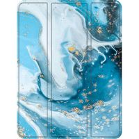 SaharaCase - Folio Case for Apple iPad Pro 12.9 (4th, 5th, and 6th Gen 2020-2022) - Blue Marble - Large Front