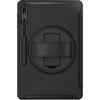 SaharaCase - PROTECTION Hand Strap Case for Samsung Galaxy Tab S7 FE and S8 Plus - Black - Large Front