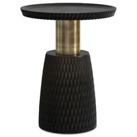 Simpli Home - Breanna Side Table - Black, Gold - Large Front