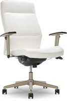 La-Z-Boy - Baylor Modern Bonded Leather Executive Chair - White - Bonded Leather - Large Front