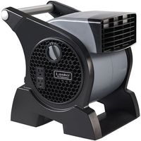 Lasko - Pro-Performance High Velocity Case Utility Fan with Integrated Power Outlets - Gray/Black - Large Front