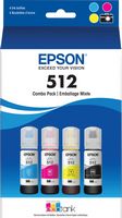 Epson - EcoTank 512 4-Pack Ink Bottles - Cyan/Magenta/Yellow/Photo Black - Large Front