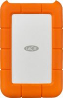 LaCie - Rugged 2TB External USB-C, USB 3.1 Gen 1 Portable Hard Drive - Orange/Silver - Large Front