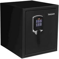 Honeywell - 0.9 Cu. Ft. Fire- and Water-Proof Security Safe with Electronic Lock - Black - Large Front