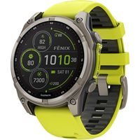 Garmin - fēnix 8 Solar Sapphire GPS Smartwatch 47mm Fiber-reinforced polymer - Titanium - Large Front