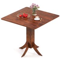 Costway Square Dining Table with Pedestal Base 33
