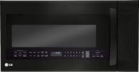 LG - 2.0 Cu. Ft. Over-the-Range Microwave with Sensor Cooking - Matte Black Stainless Steel - Large Front