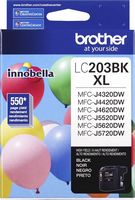 Brother - LC203BK XL High-Yield Ink Cartridge - Black - Large Front