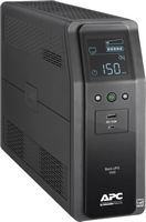 APC - Back-UPS Pro BN 1500VA, 10 Outlets, 2 USB Charging Ports, AVR, LCD Interface - Black - Large Front