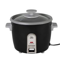 Zojirushi - 3 Cup Rice Cooker/Steamer - Black - Large Front