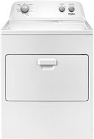 Whirlpool - 7 Cu. Ft. 12-Cycle Electric Dryer - White - Large Front