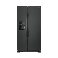 Amana - 21.4 Cu. Ft. Side-by-Side Refrigerator - Black - Large Front