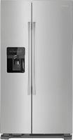 Amana - 24.5 Cu. Ft. Side-by-Side Refrigerator with Water and Ice Dispenser - Stainless Steel - Large Front