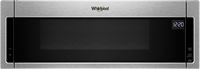 Whirlpool - 1.1 Cu. Ft. Low Profile Over-the-Range Microwave Hood Combination - Stainless Steel - Large Front