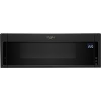 Whirlpool - 1.1 Cu. Ft. Low Profile Over-the-Range Microwave Hood Combination - Black - Large Front