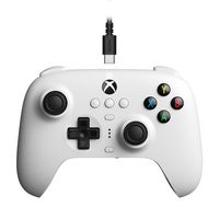 8BitDo - Ultimate Wired Controller for Windows with Hall Effect Joysticks - White - Large Front