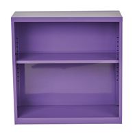 OSP Home Furnishings - Metal Bookcase - Purple - Large Front