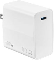 Insignia™ - 100W USB-C GaN Wall Charger for MacBook Pro, MacBook Air, iPads, Galaxy tablets, and ... - Large Front