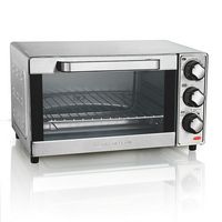 Hamilton Beach - 4 Slice Toaster Oven - Stainless Steel - Large Front