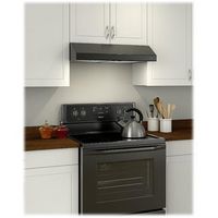 Broan Glacier - 36 inches - Convertible - Under cabinet Range Hood - Black - Large Front