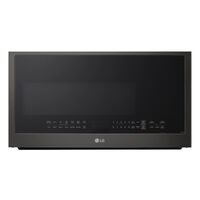 LG - 2.0 Cu. Ft. Over-the-Range Smart Microwave with Sensor Cooking and EasyClean - Black Stainle... - Large Front