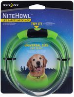Nite Ize - NiteHowl Polymer Dog Lighted Collar - 16-in to 26-in Neck - Green - Large Front