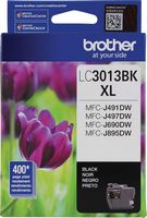 Brother - LC3013BKS XL High-Yield Ink Cartridge - Black - Large Front