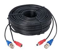 Lorex - 100’ 4K In-wall RG59 to RG59 BNC Video/Power UL CM Cable with Fire-Resistant - Black - Large Front