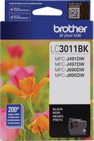 Brother - LC3011BKS Standard-Yield Ink Cartridge - Black - Large Front