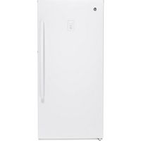 GE - 14.1 Cu. Ft. Frost-Free Upright Freezer - White - Large Front