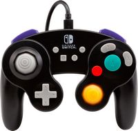 PowerA - GameCube Style Wired Controller for Nintendo Switch - Wired: Black - Large Front