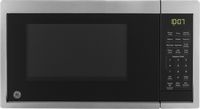 GE - 0.9 Cu. Ft. Capacity Smart Countertop Microwave Oven with Scan-to-Cook Technology - Stainles... - Large Front