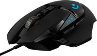 Logitech - G502 HERO Wired Optical Gaming Mouse with RGB Lighting - Wired - Black - Large Front