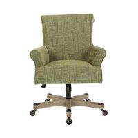 OSP Home Furnishings - Megan Office Chair - Green/Brushed Gray - Large Front